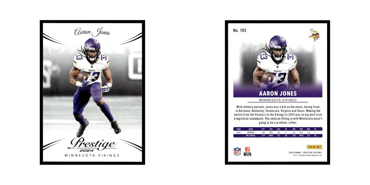 Aaron Jones 2024 Panini Prestige #193 Minnesota Vikings Football Card NM
