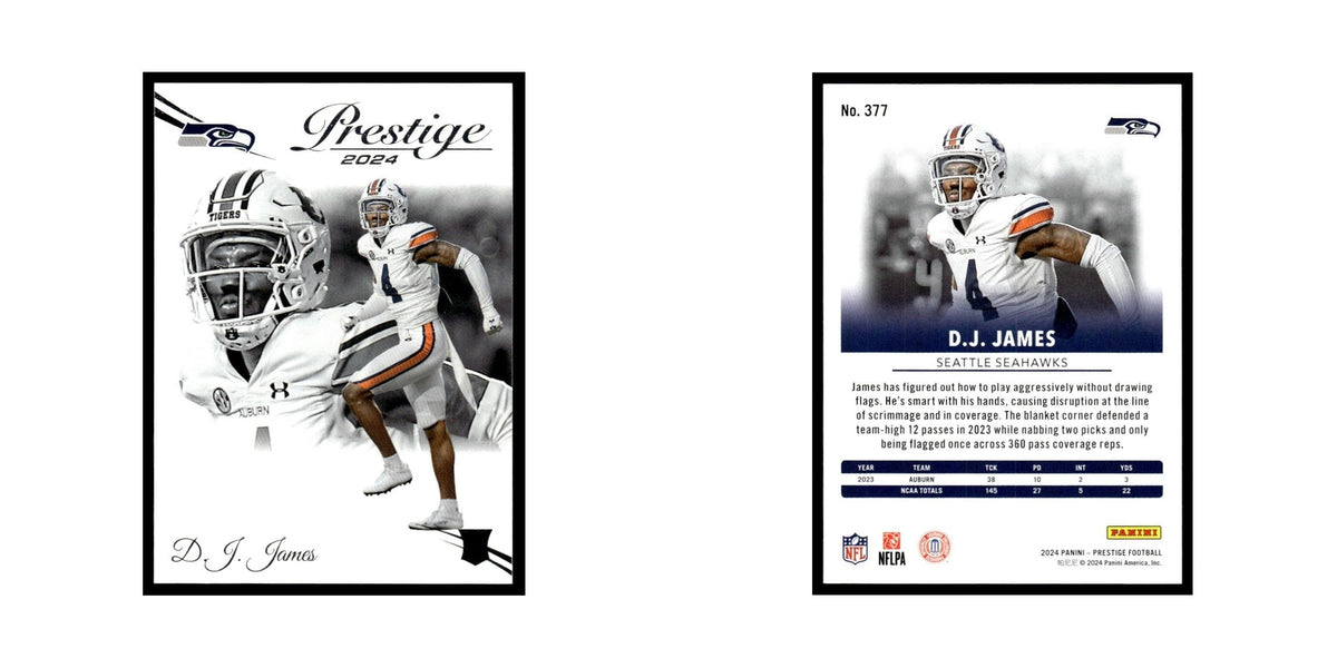 D.J. James 2024 Panini Prestige #377 Seattle Seahawks Football Card NM