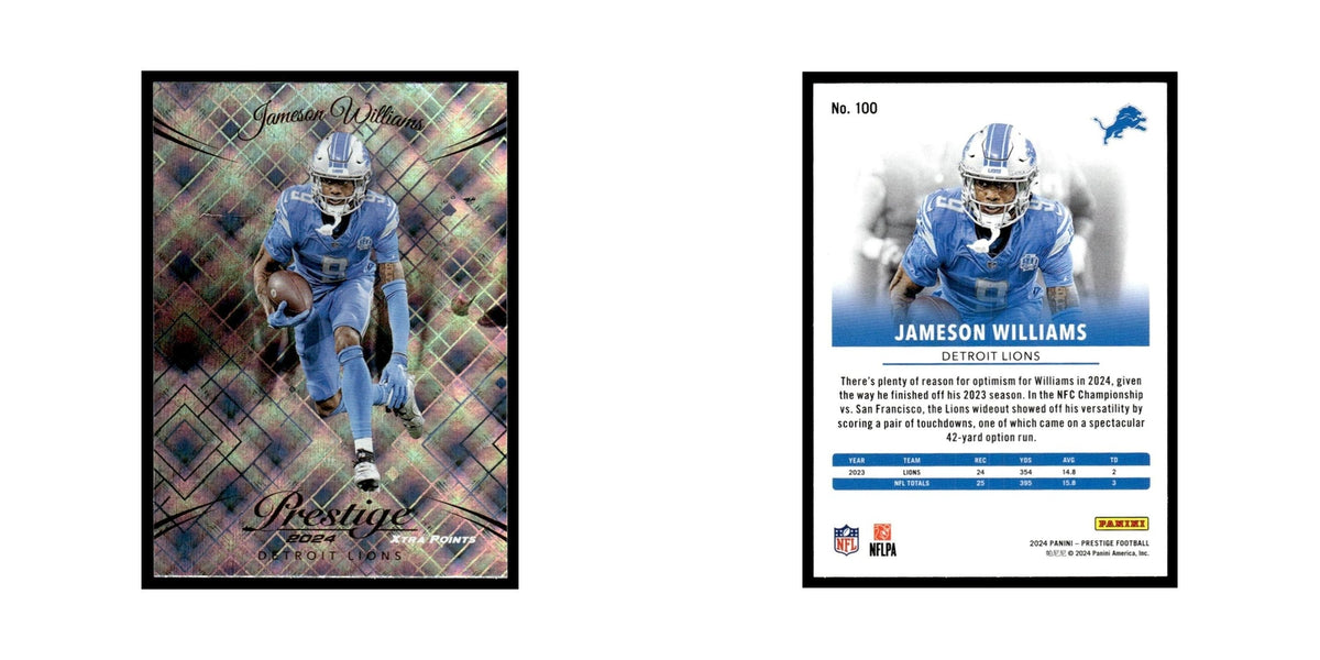 Jameson Williams 2024 Panini Prestige #100 Detroit Lions Football Card NM