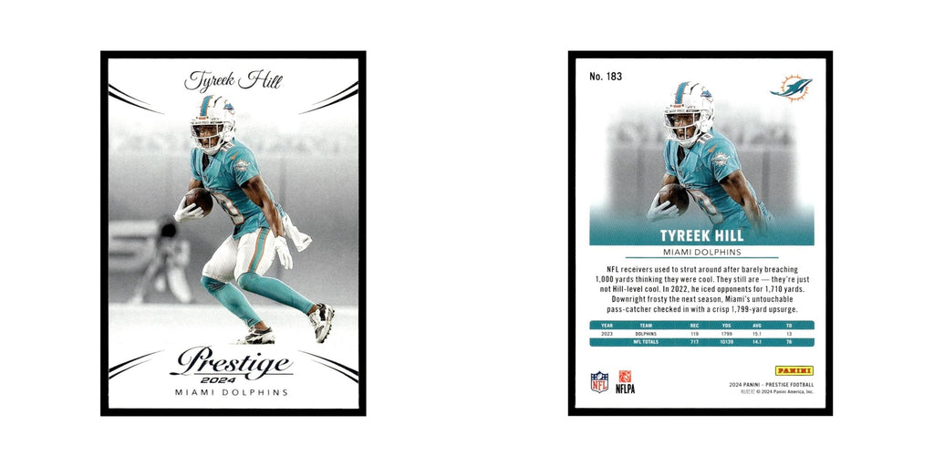 Tyreek Hill 2024 Panini Prestige #183 Miami Dolphins Football Card NM
