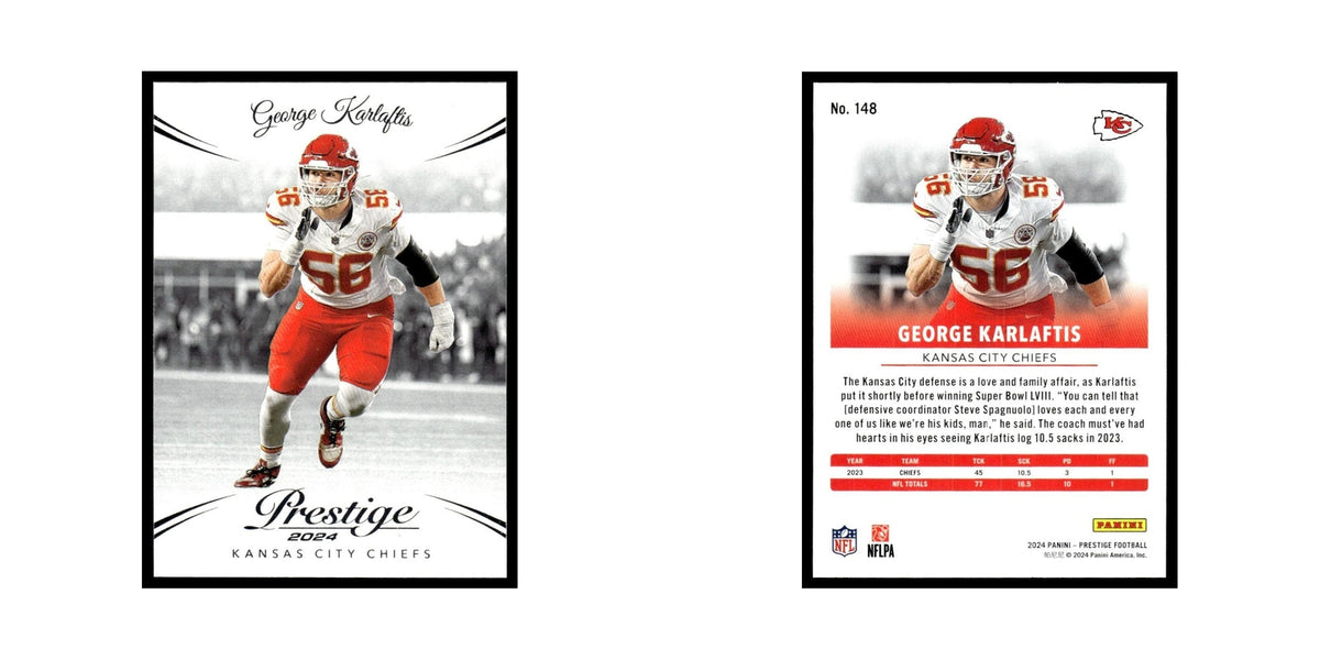 George Karlaftis 2024 Panini Prestige #148 Kansas City Chiefs Football Card NM