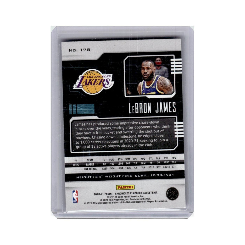 LeBron James 2020 Panini Chronicles Playbook #178 Los Angeles Lakers NM