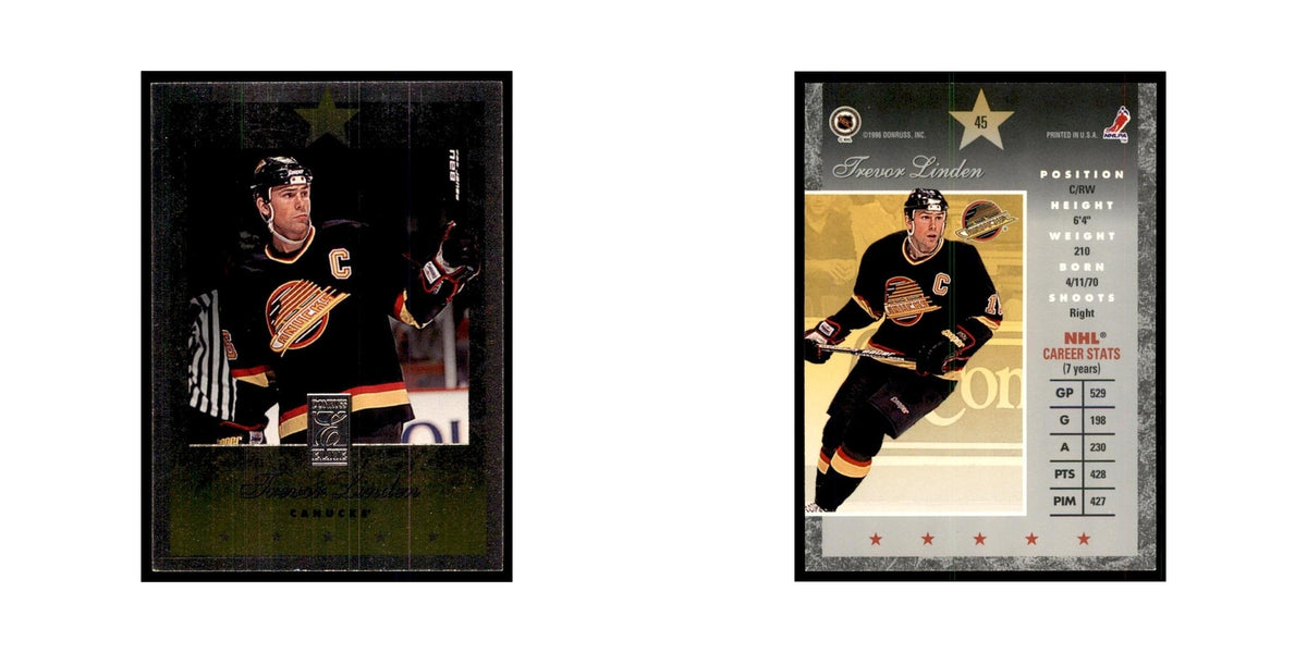 1996 Donruss Elite Trevor Linden Hockey Cards #45