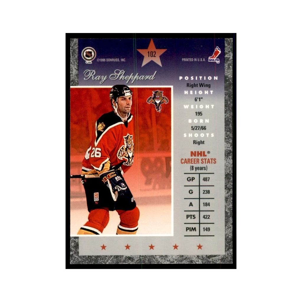 1996 Donruss Elite Ray Sheppard Hockey Cards #102
