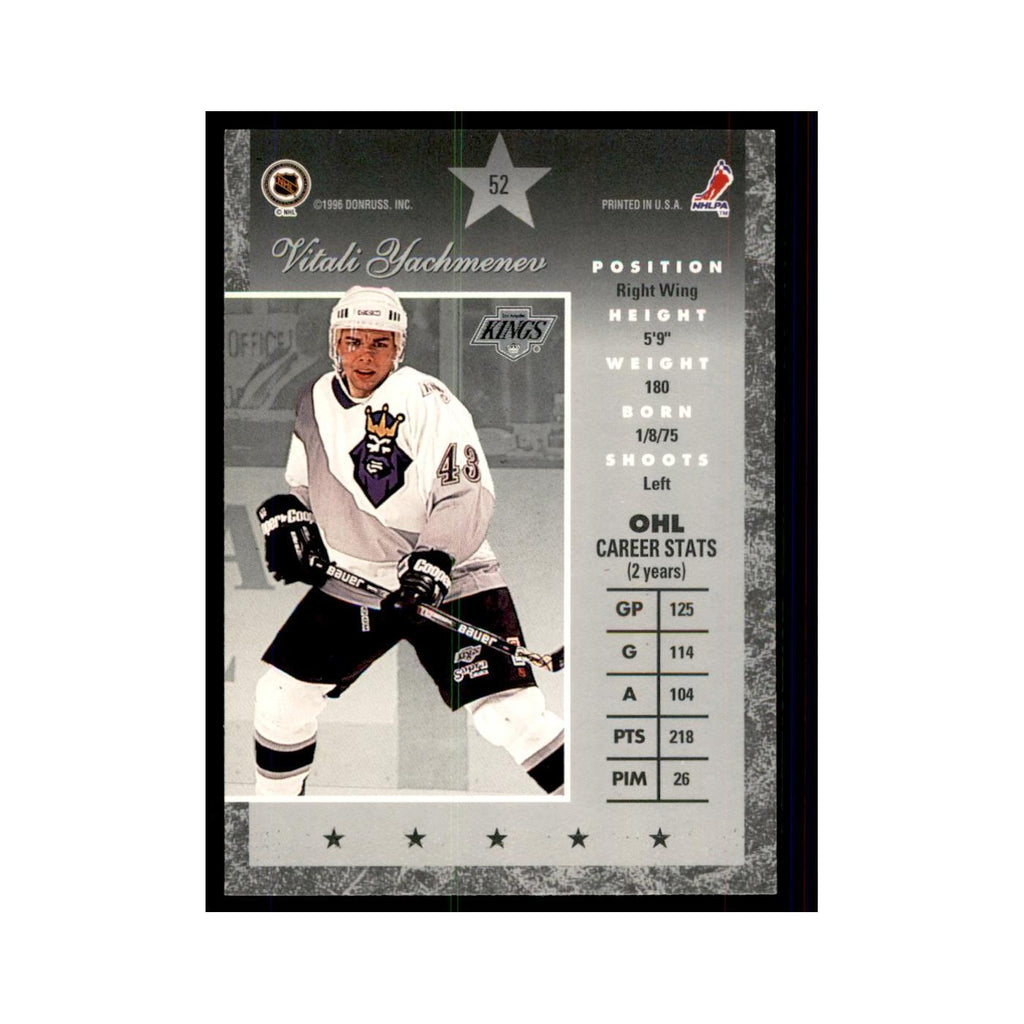 1996 Donruss Elite Vitali Yachmenev Hockey Cards #52
