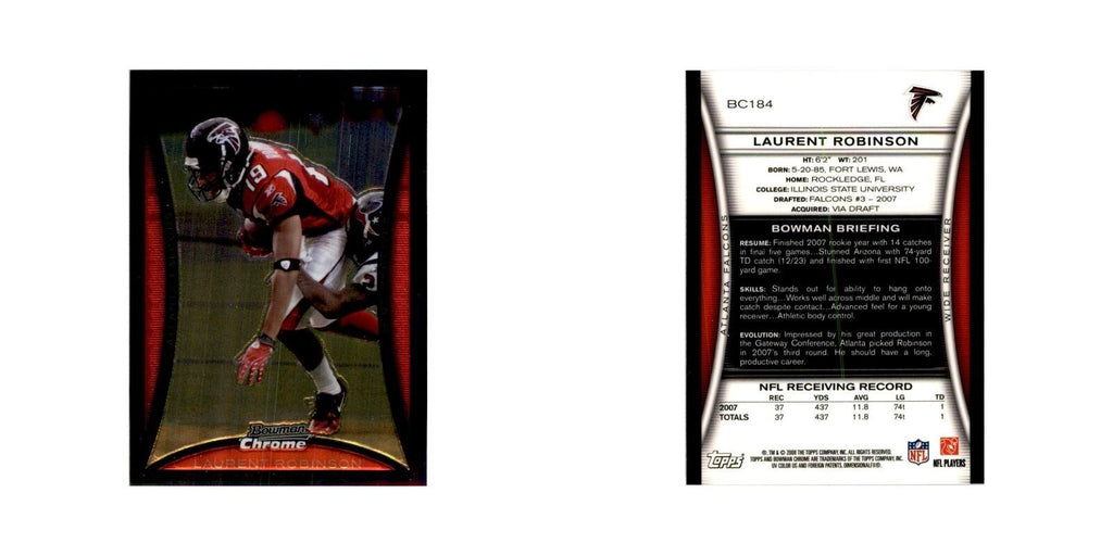 2008 Bowman Chrome Laurent Robinson Football Cards #184