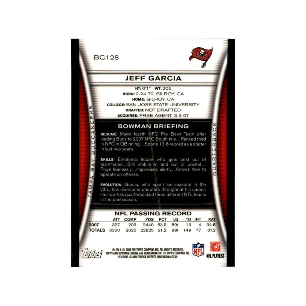 2008 Bowman Chrome Jeff Garcia Football Cards #128