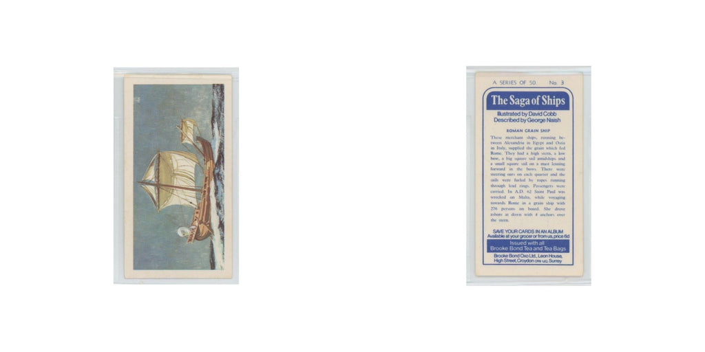 1970 Brooke Bond Saga of Ships Roman Grain Ship #3