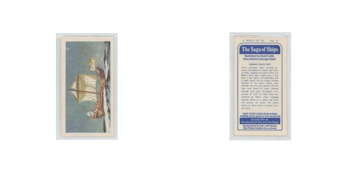 1970 Brooke Bond Saga of Ships Roman Grain Ship #3