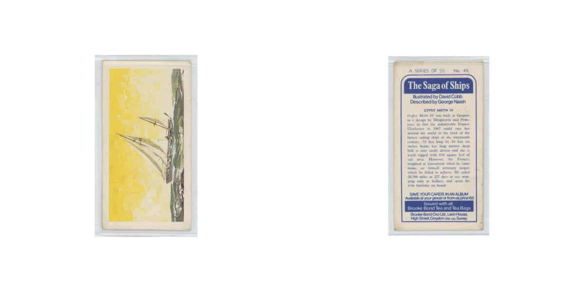 1970 Brooke Bond Saga of Ships Gypsy Moth IV #49