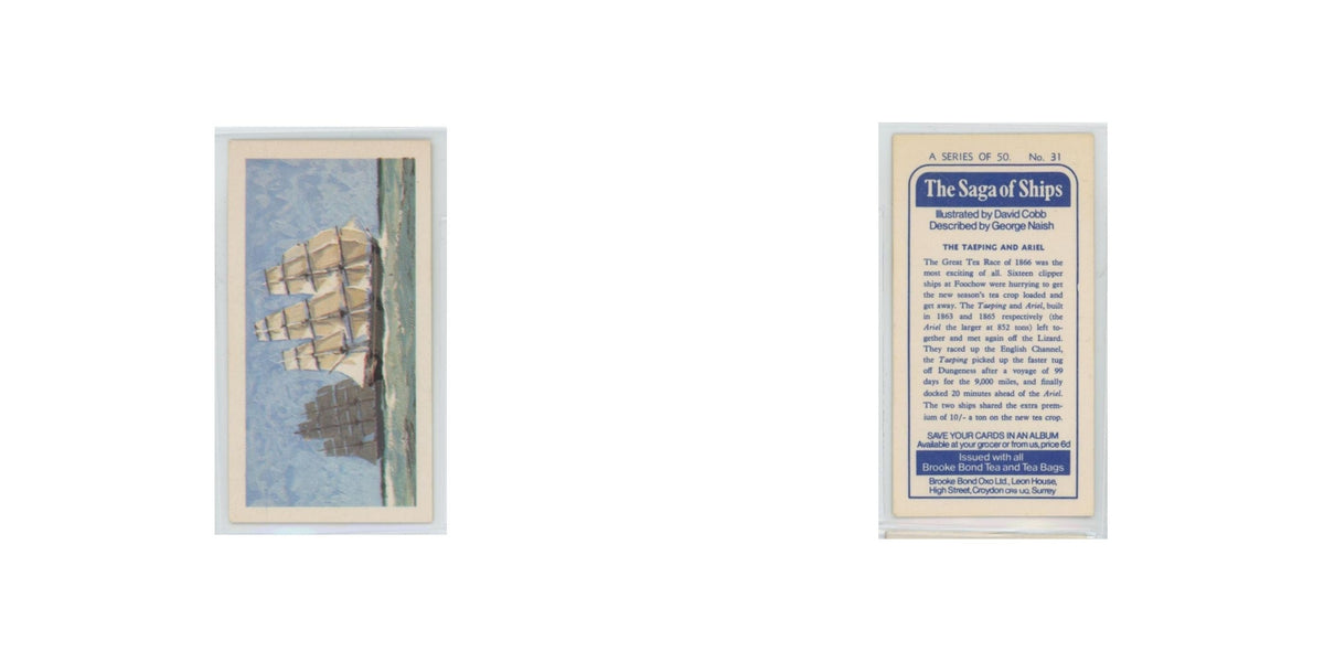 1970 Brooke Bond Saga of Ships The Taeping and Ariel #31