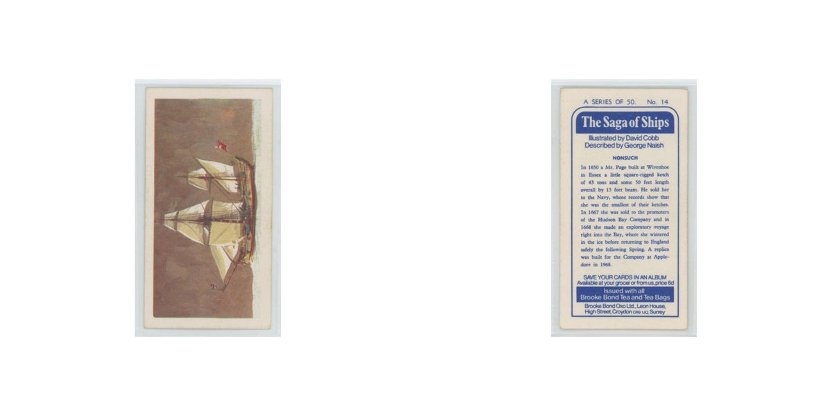 1970 Brooke Bond Saga of Ships Nonsuch #14