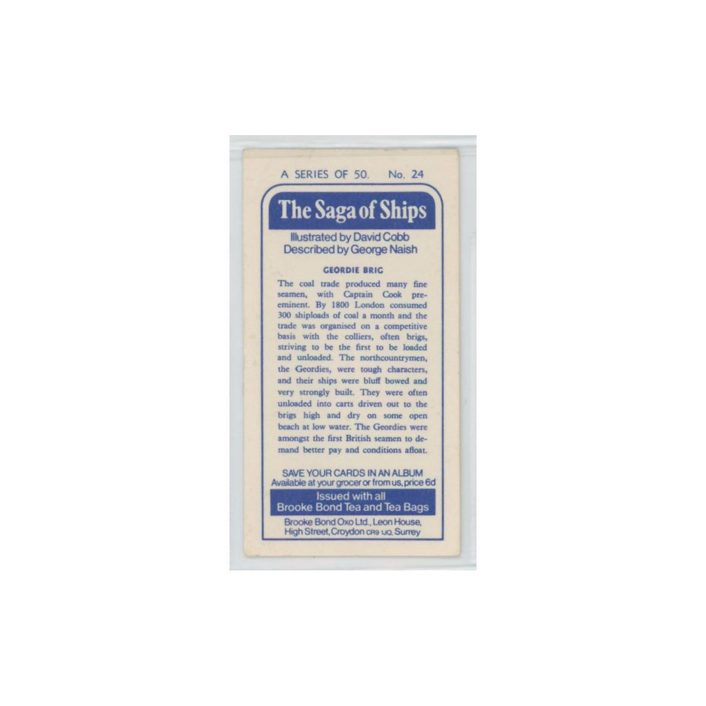 1970 Brooke Bond Saga of Ships Geordie Brig #24
