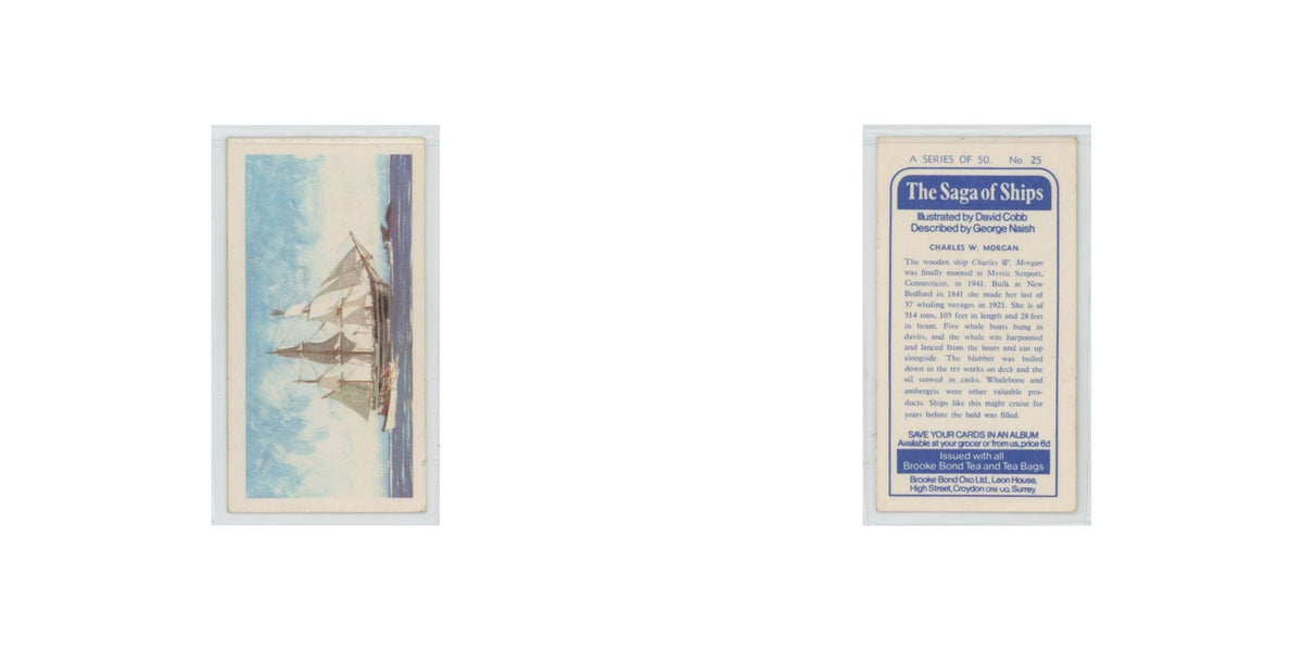 1970 Brooke Bond Saga of Ships Charles W Morgan #25