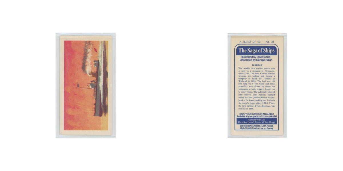 1970 Brooke Bond Saga of Ships Turbinia #35