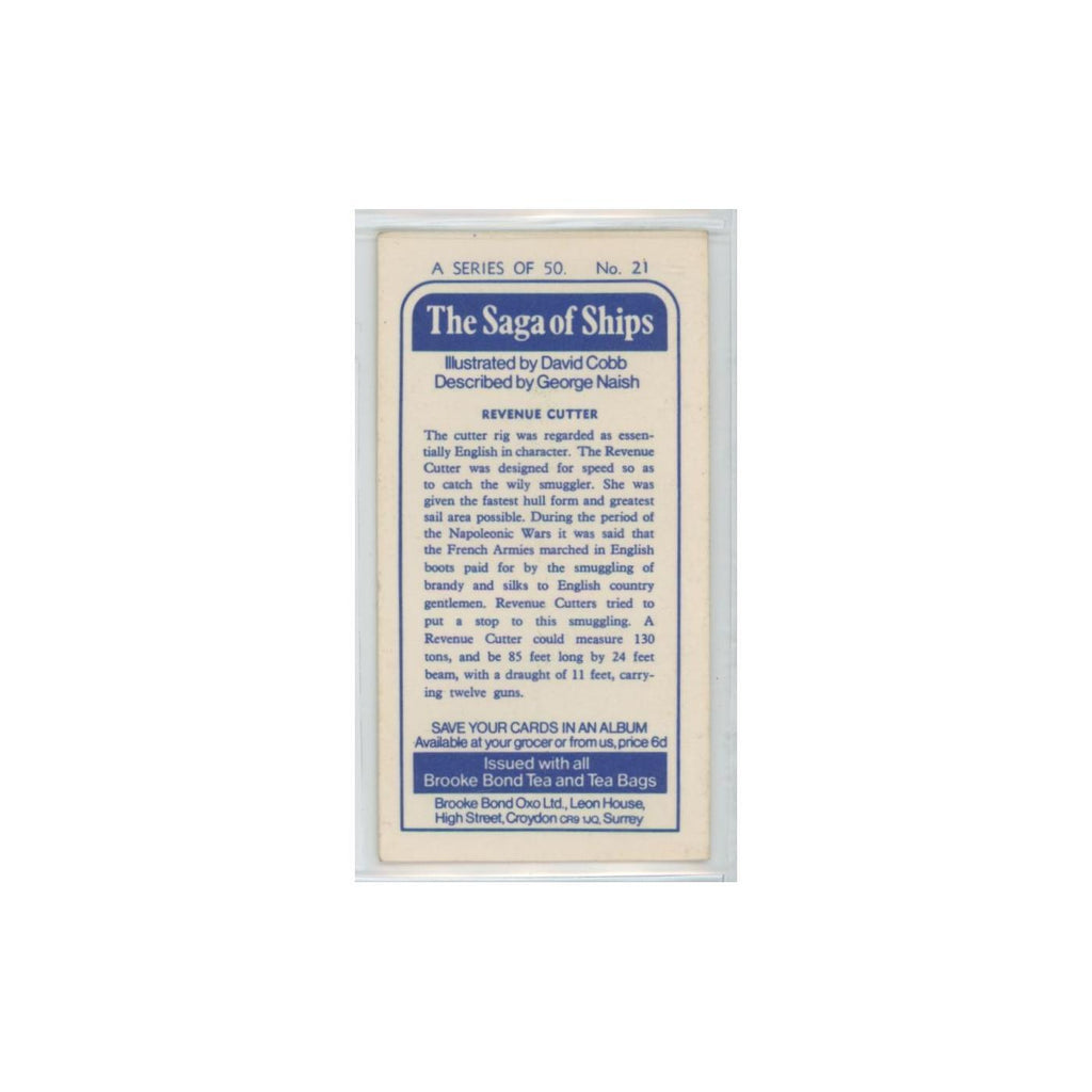 1970 Brooke Bond Saga of Ships Revenue Cutter #21