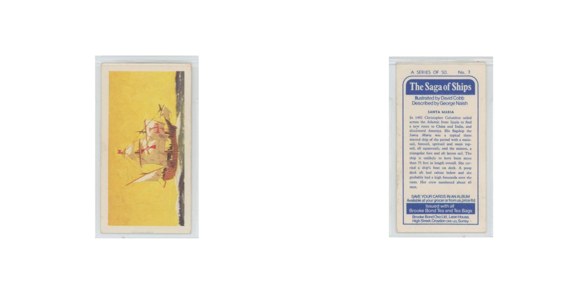 1970 Brooke Bond Saga of Ships Santa Maria #7