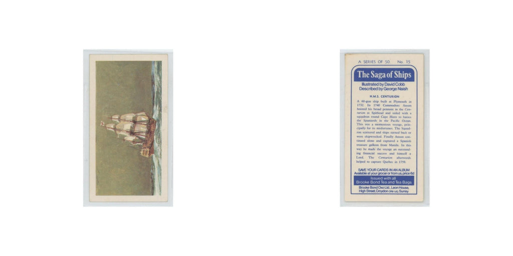 1970 Brooke Bond Saga of Ships HMS Centurion #15