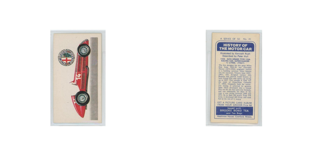 1968 Brooke Bond History of the Motor Car 1938 Alfa Romeo Type 158A #41