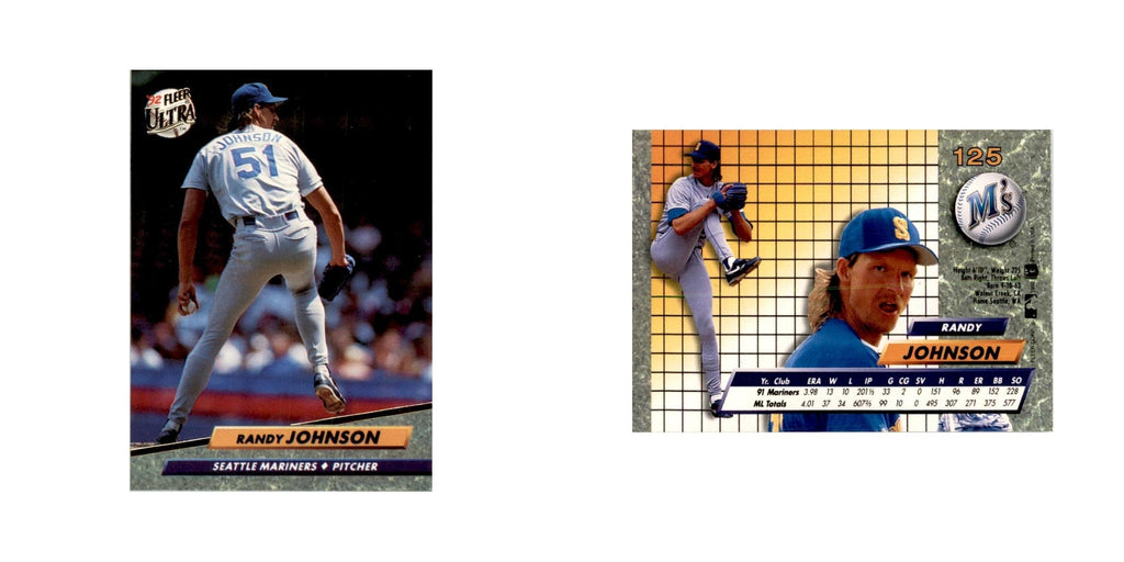 1992 Fleer Ultra Randy Johnson Baseball Cards #125