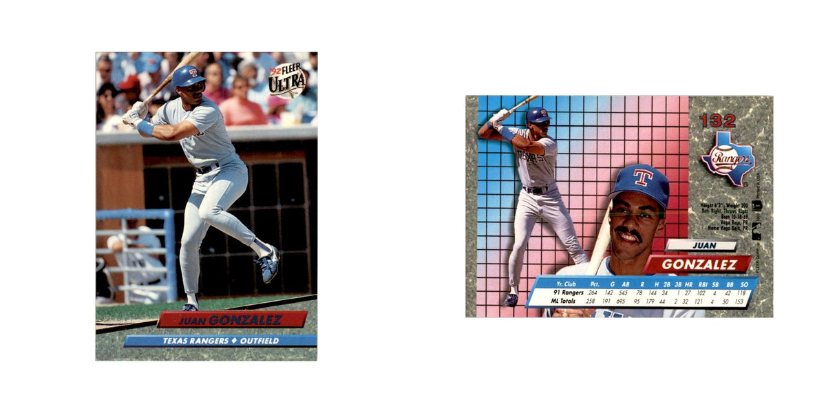 1992 Fleer Ultra Juan Gonzalez Baseball Cards #132