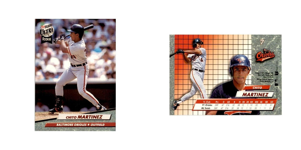 1992 Fleer Ultra Chito Martinez RC Baseball Cards #7