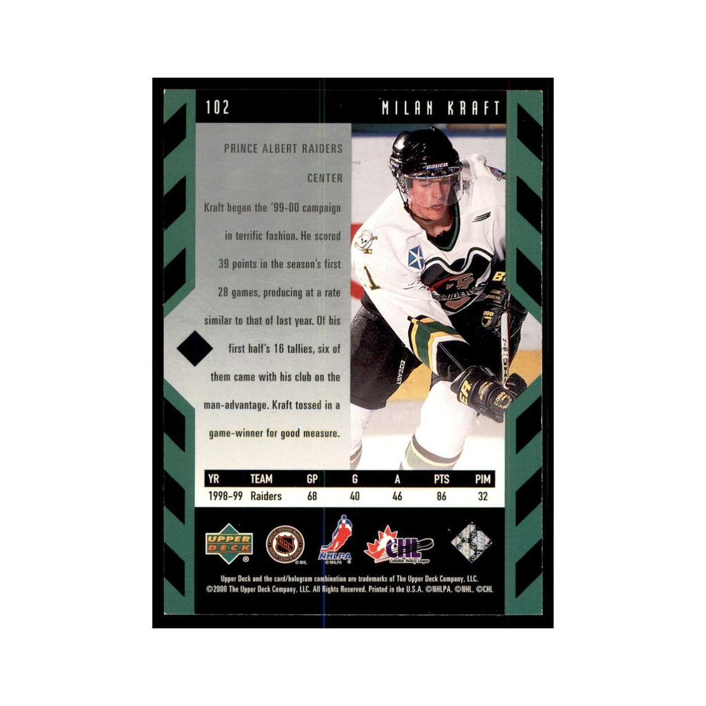 1999 Upper Deck Black Diamond Milan Kraft Hockey Cards #102