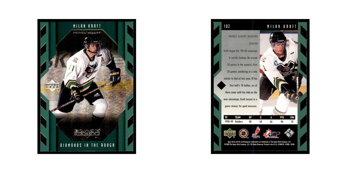 1999 Upper Deck Black Diamond Milan Kraft Hockey Cards #102