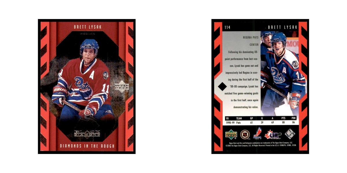 1999 Upper Deck Black Diamond Brett Lysak Hockey Cards #114