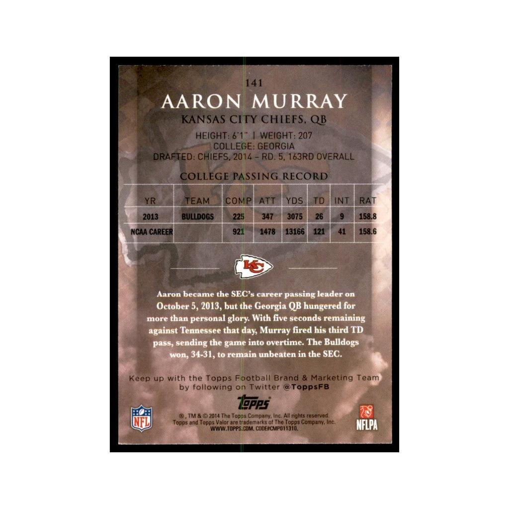 2014 Topps Valor Aaron Murray RC Football Cards #141