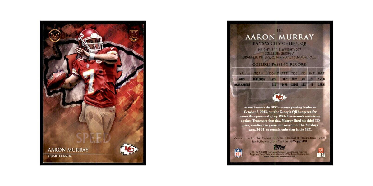 2014 Topps Valor Aaron Murray RC Football Cards #141