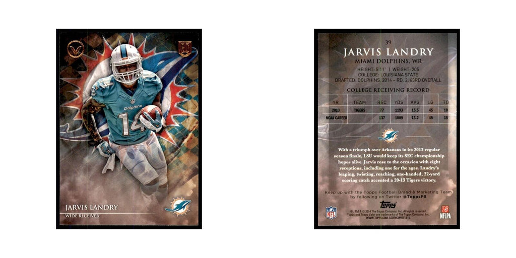 2014 Topps Valor Jarvis Landry RC Football Cards #39