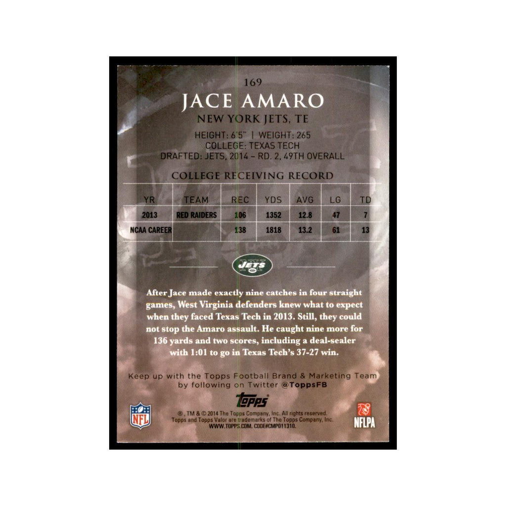 2014 Topps Valor Jace Amaro RC Football Cards #169