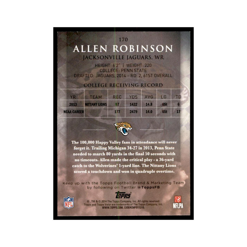 2014 Topps Valor Allen Robinson RC Football Cards #170