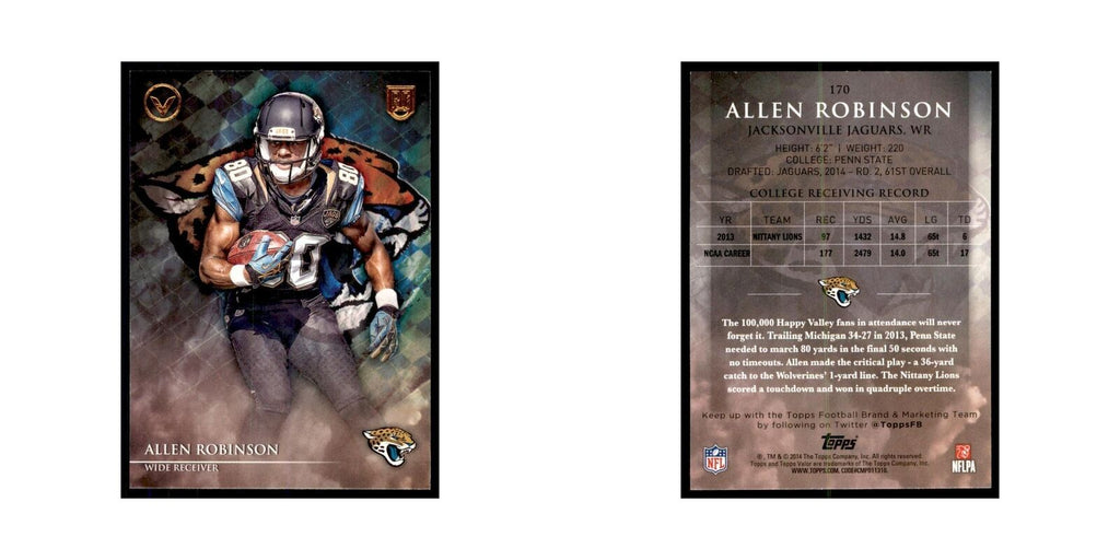 2014 Topps Valor Allen Robinson RC Football Cards #170