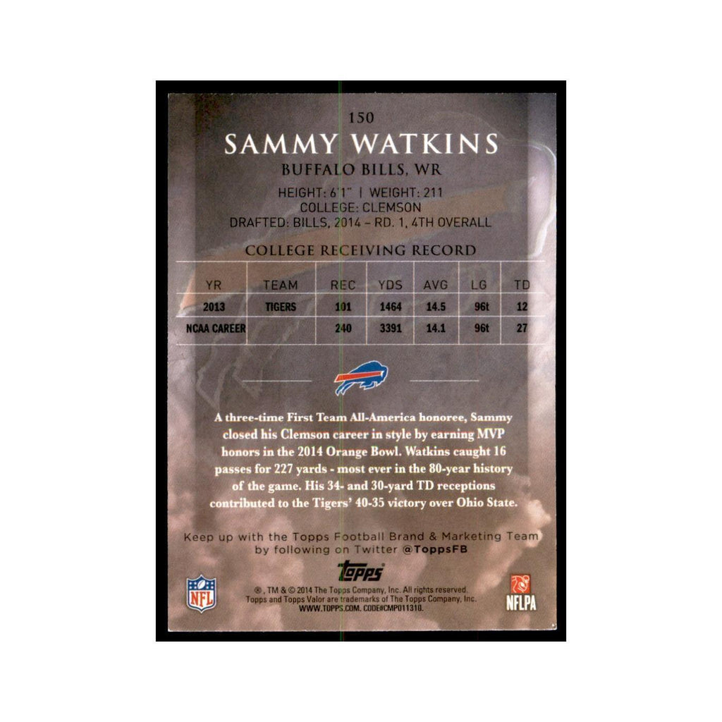 2014 Topps Valor Sammy Watkins RC Football Cards #150