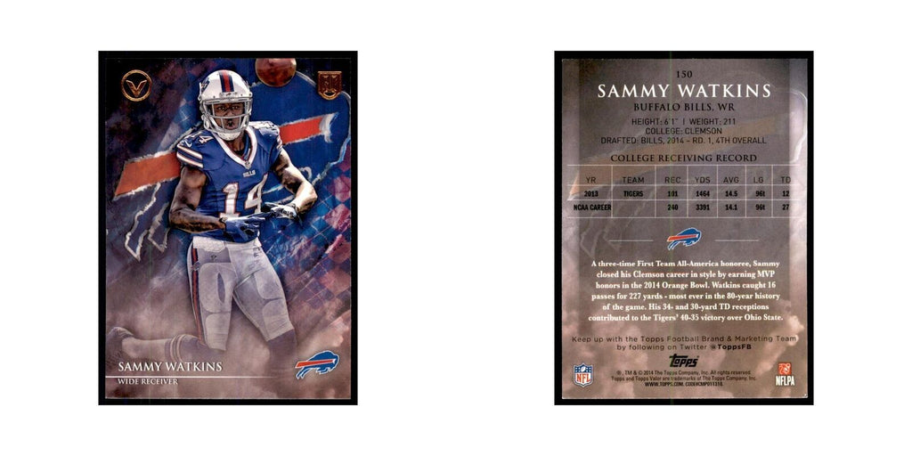 2014 Topps Valor Sammy Watkins RC Football Cards #150