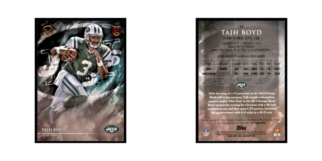 2014 Topps Valor Tajh Boyd RC Football Cards #14