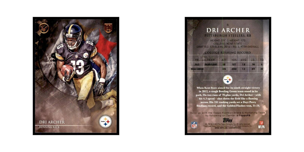 2014 Topps Valor Dri Archer RC Football Cards #6