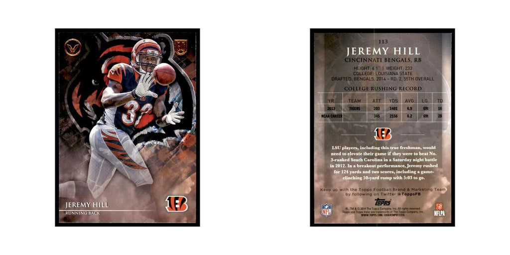 2014 Topps Valor Jeremy Hill RC Football Cards #113