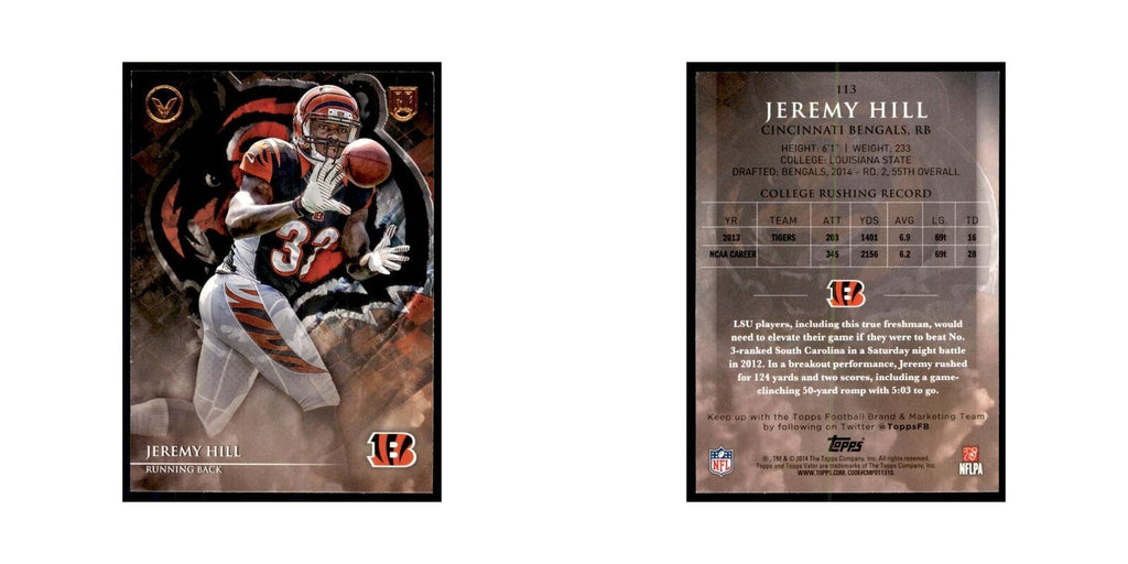 2014 Topps Valor Jeremy Hill RC Football Cards #113