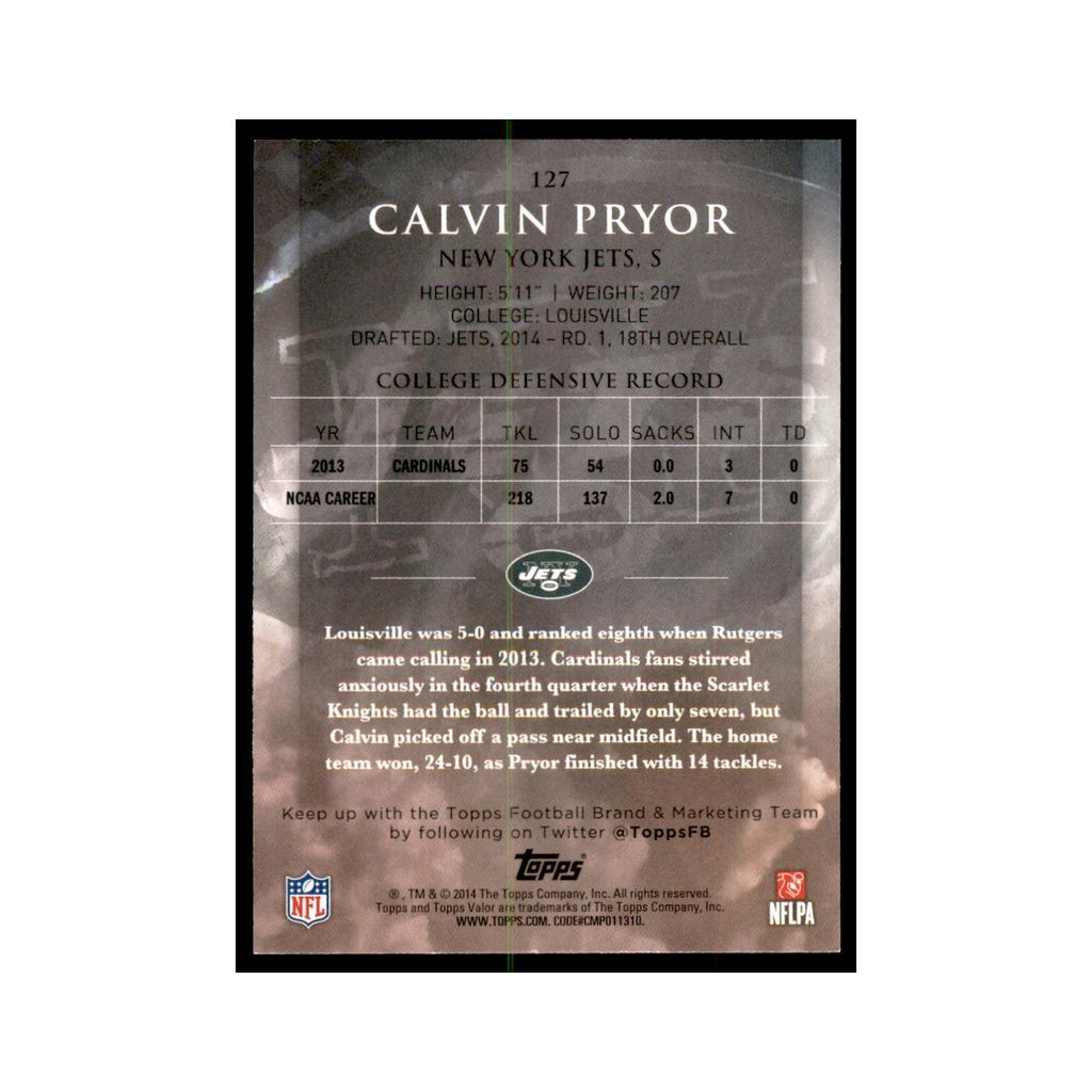 2014 Topps Valor Calvin Pryor RC Football Cards #127