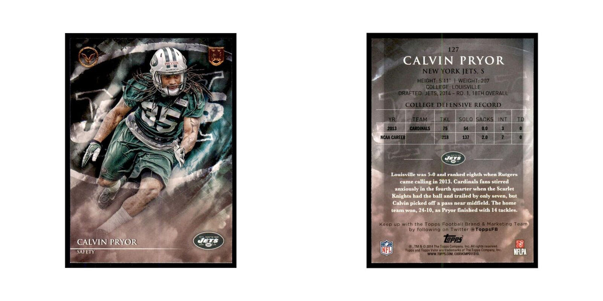 2014 Topps Valor Calvin Pryor RC Football Cards #127