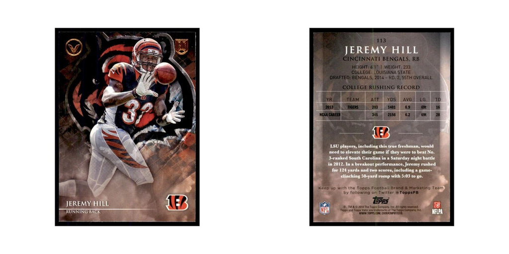 2014 Topps Valor Jeremy Hill RC Football Cards #113