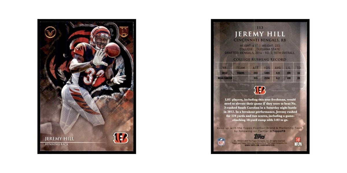 2014 Topps Valor Jeremy Hill RC Football Cards #113