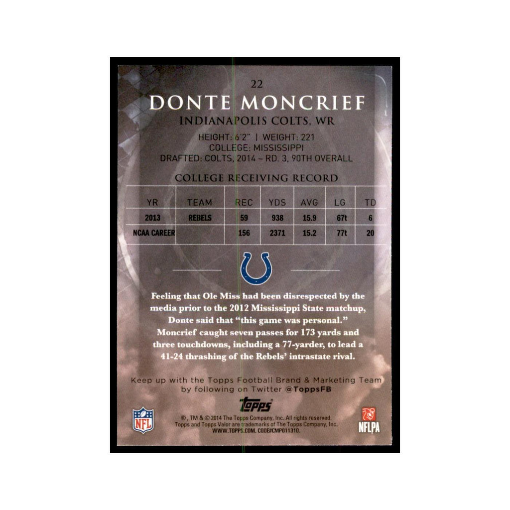 2014 Topps Valor Donte Moncrief RC Football Cards #22