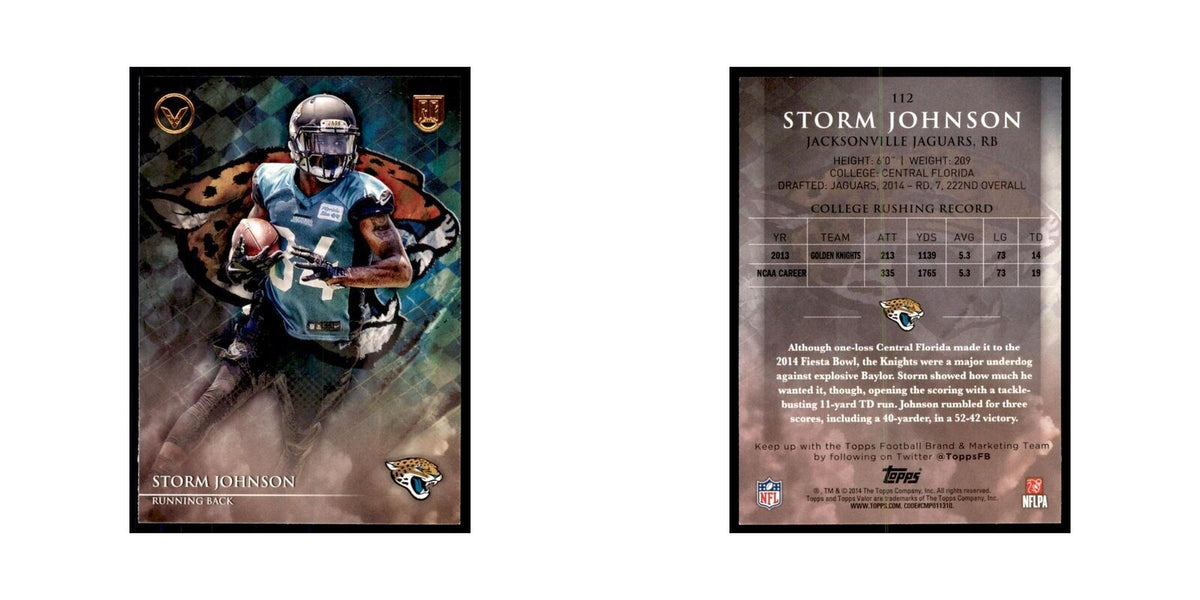 2014 Topps Valor Storm Johnson RC Football Cards #112