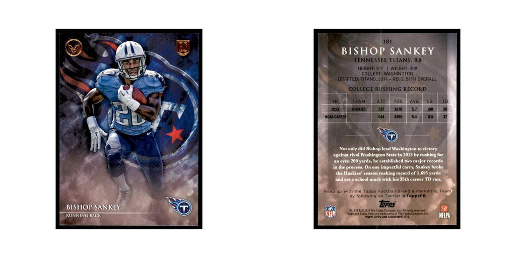 2014 Topps Valor Bishop Sankey RC Football Cards #181