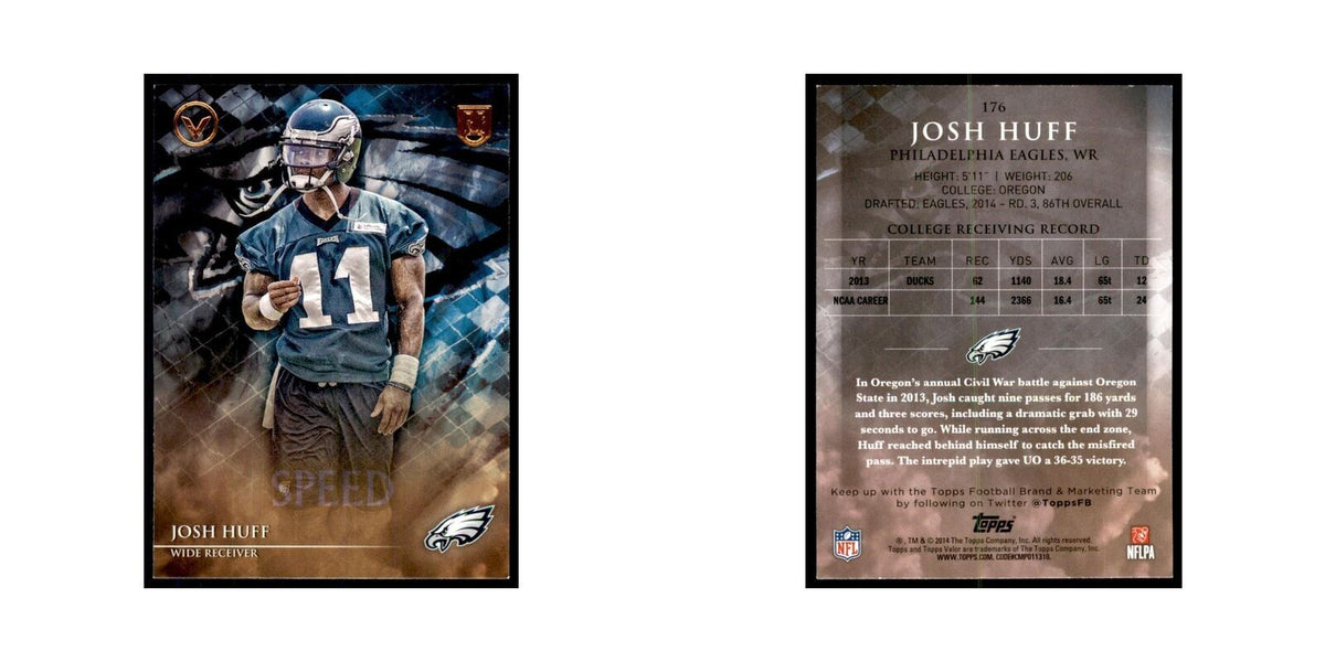 2014 Topps Valor Josh Huff RC Football Cards #176