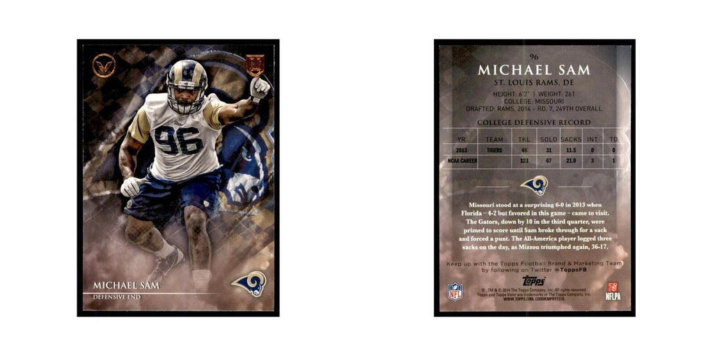 2014 Topps Valor Michael Sam RC Football Cards #96
